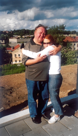 me and dad in lithuania